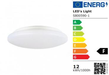 SHADA LED Deckenleuchte 12W 1160lm 3000K warmweiss, Ø 270mm, IP44, EEC: F (0810590)